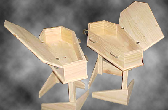 Unfinished Coffin End Tables