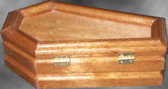 Small Mahogany Keepsake Coffin
