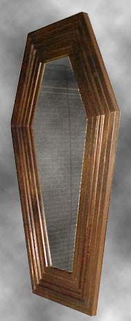 Walnut Coffin Mirror
