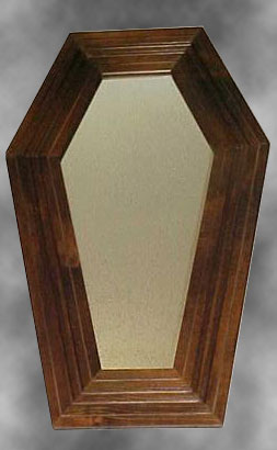 Walnut Coffin Mirror