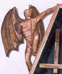 Coffin Bookcase - Gargoyle Detail