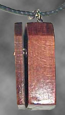Mahogany locket - side view