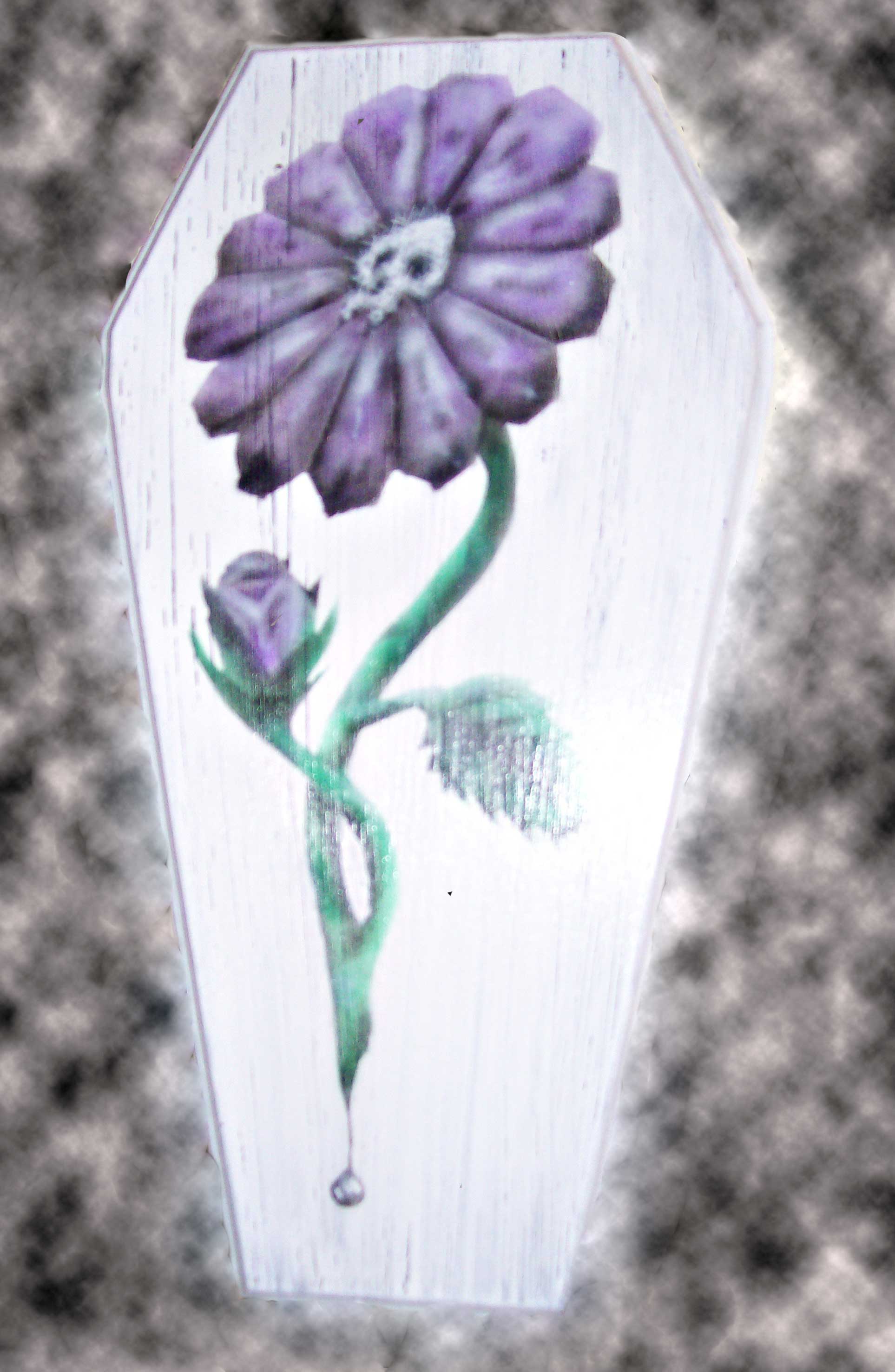 Death Daisy coffin painting