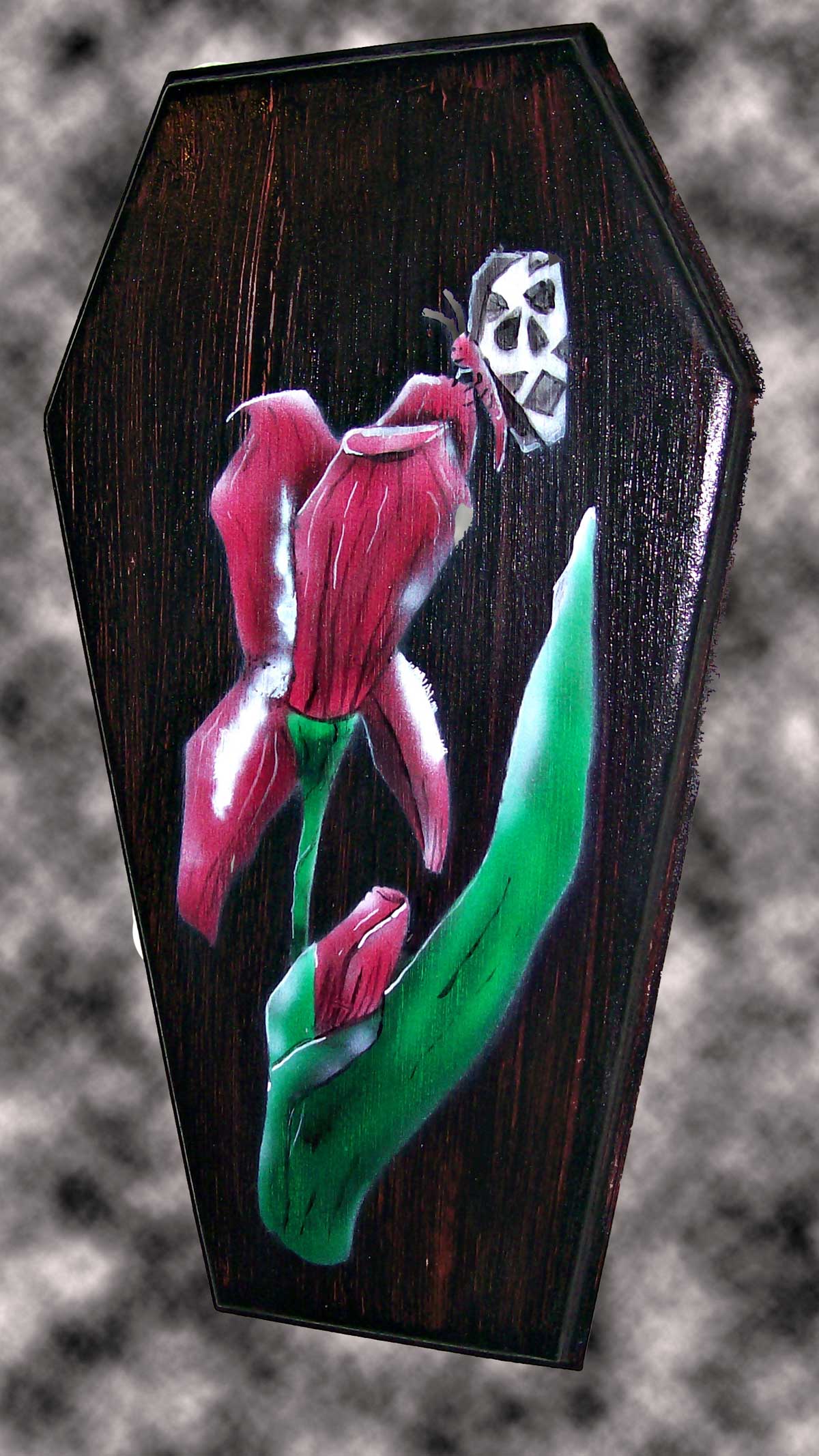 Death Iris coffin painting