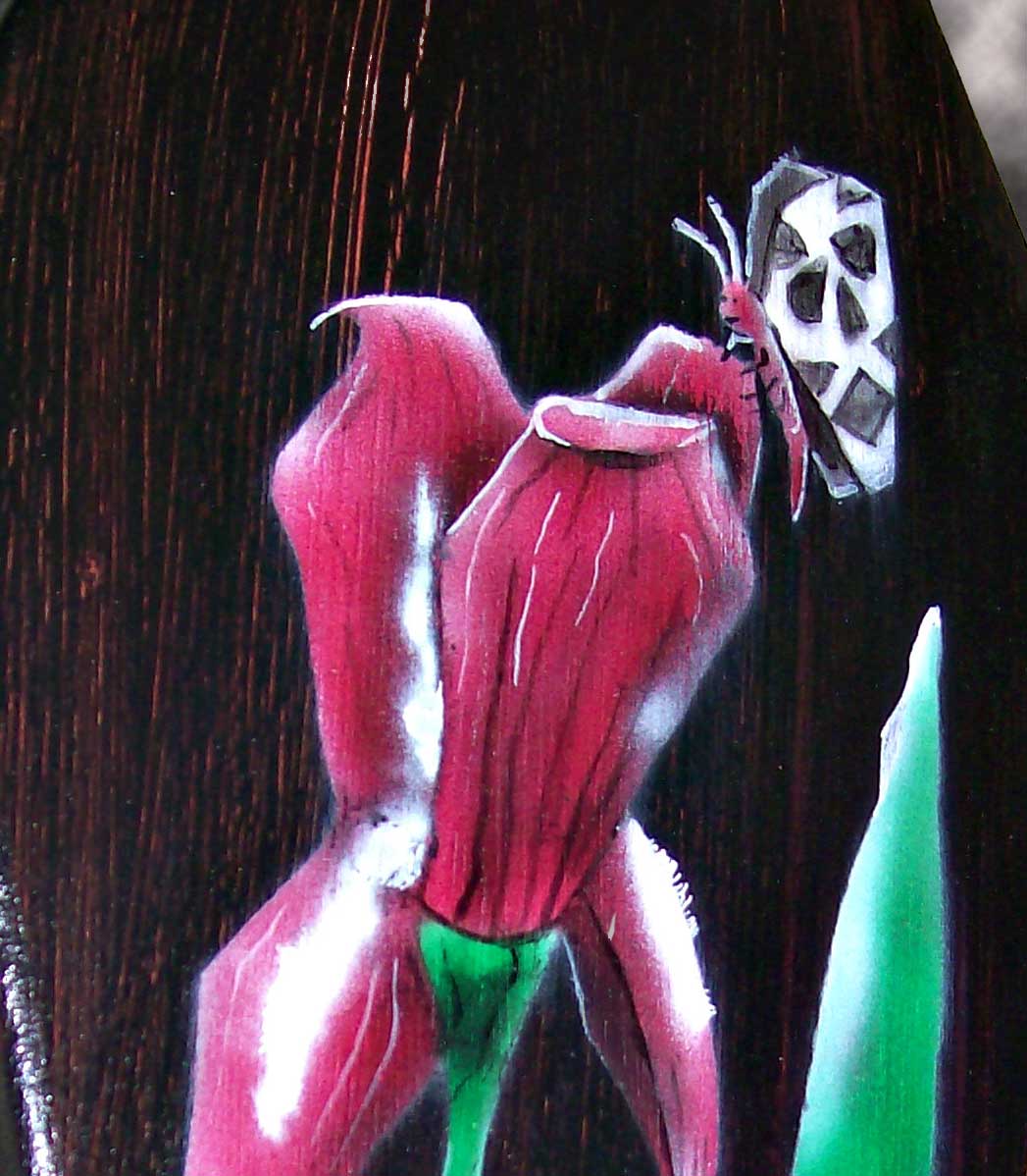 Death Iris Coffin Painting