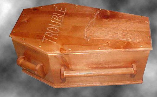 Pet Burial Coffin Side View