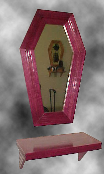 Purple Heart Mirror and Shelf