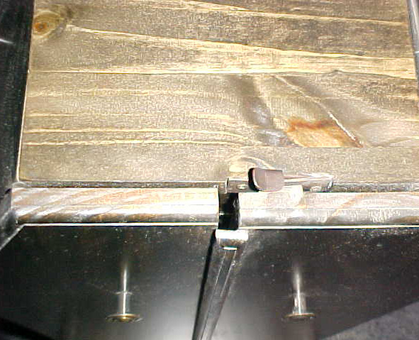 Top view of latch